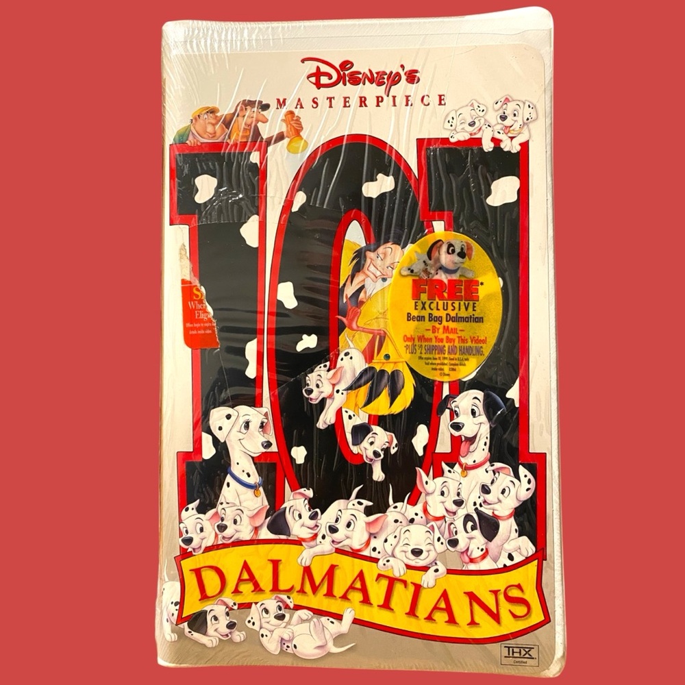 VINTAGE FACTORY SEALED DISNEY'S MASTERPIECE 101 DALMATIANS ( VHS )